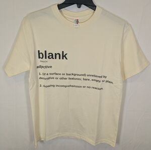 Streetwear Creamy Beige Men's Cotton T-shirt, size M NWOT